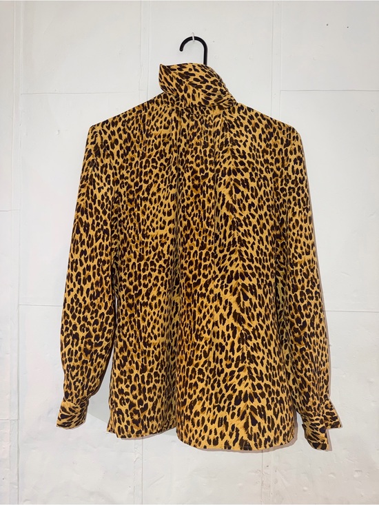 JH Collectibles Tops - JH Collectibles Leopard Print High-Neck Blouse in Yellow and Black mob wife